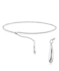 Drop Shape Silver Bracelet BRS-445